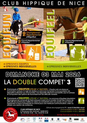 DOUBLE COMPET 3/5 : CONCOURS CLUB/PONEY EQUIFUN et EQUIFEEL