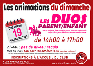 ANIMATIONS DU DIMANCHE : DUOS PARENT/ENFANT