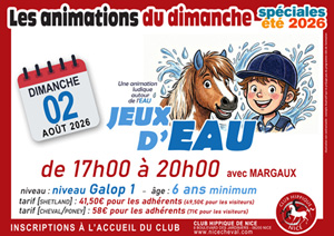 Animations du dimanche : JEUX D'EAU
