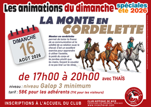 animation du dimanche 16 aout : MONTE EN CORDELETTE