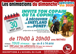 Animations du dimanche : INVITE TON COPAIN OU TA COPINE