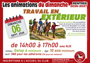 animation du dimanche 06 septembre : TRAVAIL EN EXTERIEUR