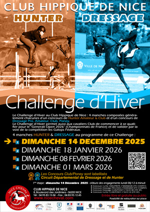 CHALLENGE HIVER HUNTER DRESSAGE : Etpae 1/4