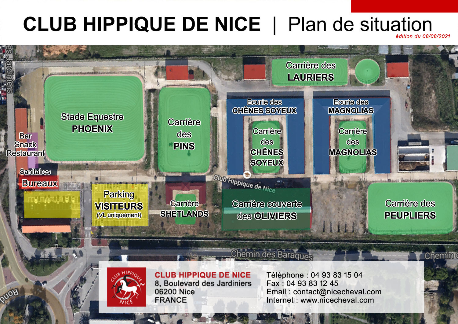 Plan de masse du Club Hippique de Nice