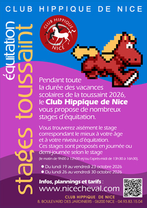 STAGES EQUITATION VACANCES TOUSSAINT 2026