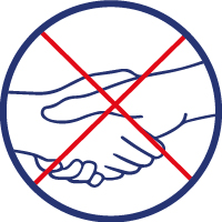 évitez de vous serrer la main et arrêtez les embrassades