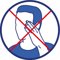 évitez de toucher votre visage